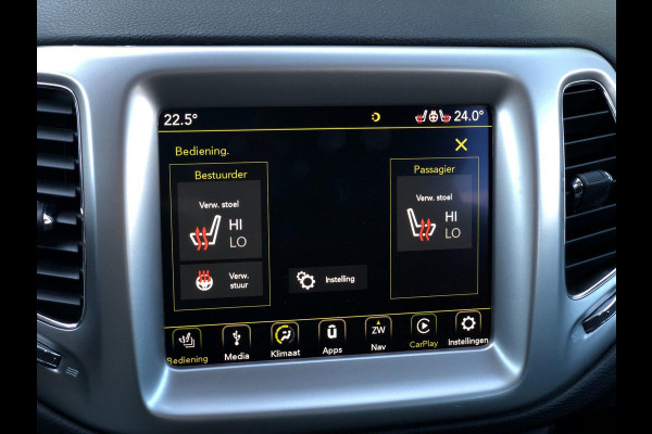Jeep Compass 1.4 MultiAir Longitude | Half leder, Stoel+Stuurverw., Navi, Camera, Carplay/Android, Climate, Cruise, Afn. Trekhaak|