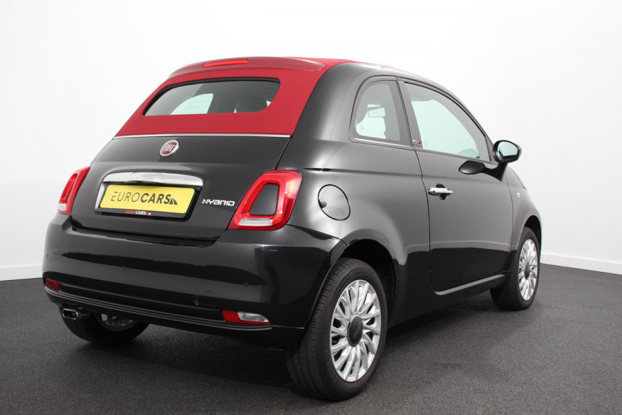Fiat 500C 1.0 Hybrid Lounge Plus | Rood dak | Navigatie | d.m.v. Apple Carplay/Android Auto | Parkeersensor achter | Cruise Control