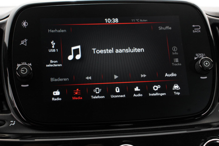 Fiat 500C 1.0 Hybrid Lounge Plus | Rood dak | Navigatie | d.m.v. Apple Carplay/Android Auto | Parkeersensor achter | Cruise Control