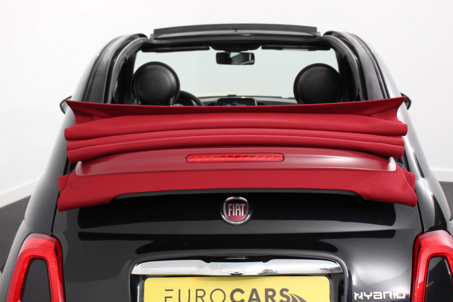Fiat 500C 1.0 Hybrid Lounge Plus | Rood dak | Navigatie | d.m.v. Apple Carplay/Android Auto | Parkeersensor achter | Cruise Control