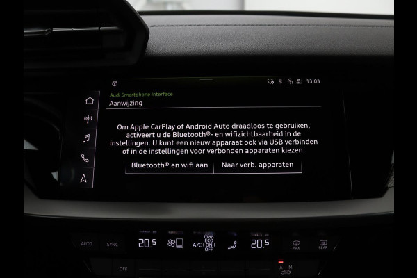 Audi A3 30 TFSI S edition | Carplay | Trekhaak | Sportstoelen | Navigatie | Virtual Cockpit | Half leder | Full LED | Climate control | Cruise control | Getint glas