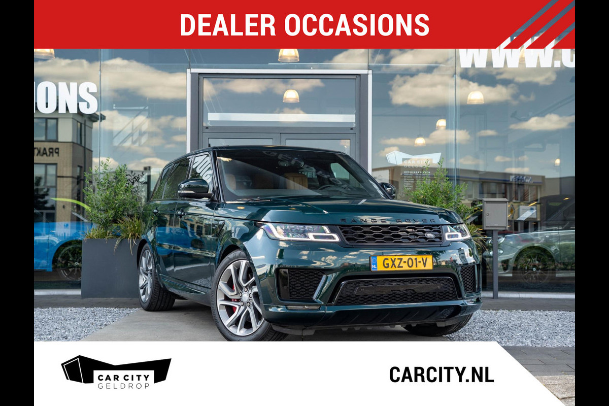 Land Rover Range Rover Sport P400e Autobiography Dynamic / SVO British Racing Green / Laser / Head up / Stoelkoeling / Koelkast Land Rover Range Rover Sport P400e Autobiography Dynamic / SVO British Racing Green / Laser / Head up / Stoelkoeling / Koelkast