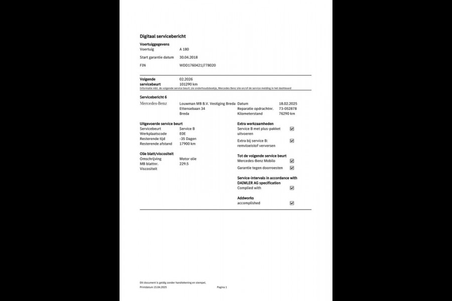 Mercedes-Benz A-Klasse 180 Business Solution | Groot Navi, Camera, Stoelverw., Cruise | Dealeronderhouden | 1e Eigenaar | NAP |