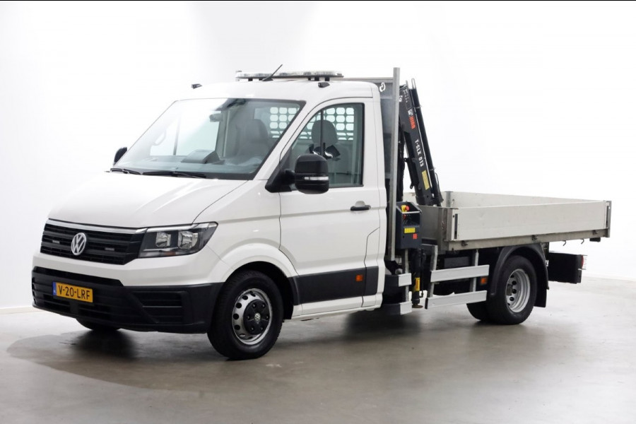 Volkswagen Crafter 50 2.0 TDI 177pk E6 Open Laadbak + HIAB Kraan Trekhaak 3500kg 02-2019