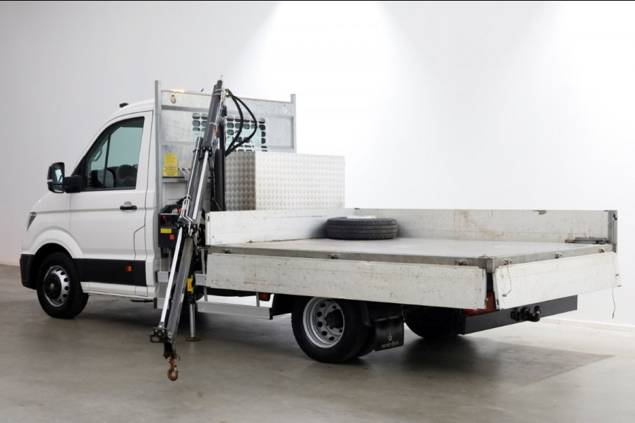 Volkswagen Crafter 50 2.0 TDI 177pk E6 Open Laadbak + HIAB Kraan Trekhaak 3500kg 02-2019