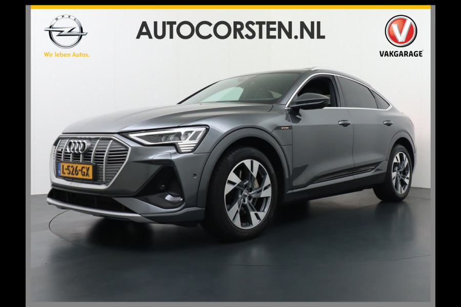 Audi e-tron Sportback 50 Quattro 71kWh S-Line Luchtvering Adaptive-Cruise Panorama-Dak Apple Carplay Android Trekhaak Elektr.Sport-Stoel+Leder/Alcanta Edition Phone-Box Zwarte-Hemel Nacht-Zicht-Assist 2x-Laadpunt Lane-Assist Audi-smartphone-interface