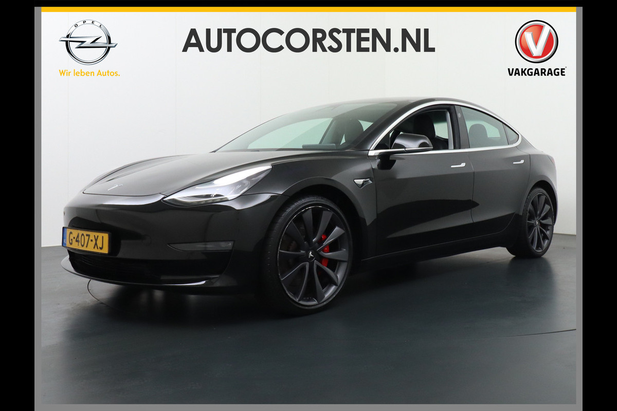 Tesla Model 3 Performance 513pk 0-100kmh in 3,4 sec. 20"lm FSD-3 computer AutoPilot Carbon-Spoiler Premium-HiFi Pano.dak Camera Leer Adaptive Navi full map LED-a+v Comfortstoelen ACC DAB Voorverwarmen interieur via App Keyless via Telefoonsleutel One-Pedal-Drive 4WD Rode Remklauwen Carbon-Spoiler Premium Audio Veel grip door 4WD vierwielaandrijving. Origineel Nederlandse auto! Nieuwprijs €65.680 Accu garantie tot 21-12-2027 Tesla Model 3 Performance 513pk 0-100kmh in 3,4 sec. 20"lm FSD-3 computer AutoPilot Carbon-Spoiler Premium-HiFi Pano.dak Camera Leer Adaptive Navi full map LED-a+v Comfortstoelen ACC DAB Voorverwarmen interieur via App Keyless via Telefoonsleutel One-Pedal-Drive 4WD Rode Remklauwen Carbon-Spoiler Premium Audio Veel grip door 4WD vierwielaandrijving. Origineel Nederlandse auto! Nieuwprijs €65.680 Accu garantie tot 21-12-2027