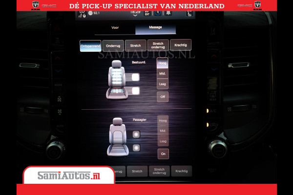 Dodge Ram 1500 Limited Night High Output 540HP 706Nm | Massage + Full Option | De Meest Luxe en Volle Pick-Up in zijn Klasse | Comfortabele Dubbele Cabine met Royale 5 Zitplaatsen | BPM vrij | Nu Leverbaar uit Voorraad | Voorraad Nr 2352 - 7649
