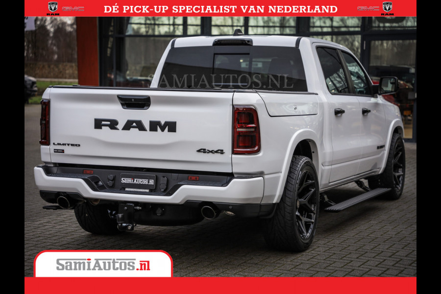 Dodge Ram 1500 Limited Night High Output 540HP 706Nm | Massage + Full Option | De Meest Luxe en Volle Pick-Up in zijn Klasse | Comfortabele Dubbele Cabine met Royale 5 Zitplaatsen | BPM vrij | Nu Leverbaar uit Voorraad | Voorraad Nr 2352 - 7649