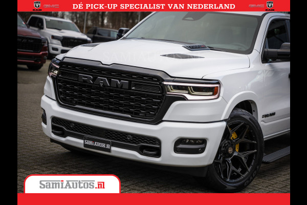 Dodge Ram 1500 Limited Night High Output 540HP 706Nm | Massage + Full Option | De Meest Luxe en Volle Pick-Up in zijn Klasse | Comfortabele Dubbele Cabine met Royale 5 Zitplaatsen | BPM vrij | Nu Leverbaar uit Voorraad | Voorraad Nr 2352 - 7649