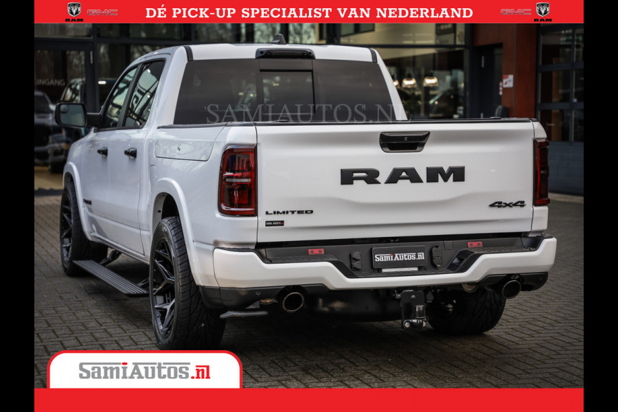 Dodge Ram 1500 Limited Night High Output 540HP 706Nm | Massage + Full Option | De Meest Luxe en Volle Pick-Up in zijn Klasse | Comfortabele Dubbele Cabine met Royale 5 Zitplaatsen | BPM vrij | Nu Leverbaar uit Voorraad | Voorraad Nr 2352 - 7649