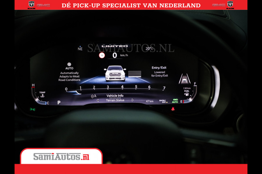 Dodge Ram 1500 Limited Night High Output 540HP 706Nm | Massage + Full Option | De Meest Luxe en Volle Pick-Up in zijn Klasse | Comfortabele Dubbele Cabine met Royale 5 Zitplaatsen | BPM vrij | Nu Leverbaar uit Voorraad | Voorraad Nr 2352 - 7649
