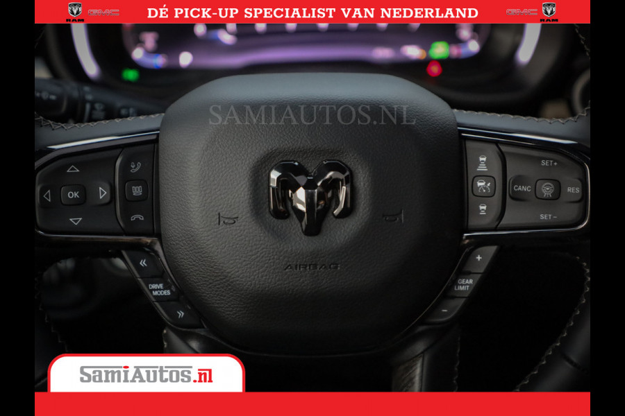 Dodge Ram 1500 Limited Night High Output 540HP 706Nm | Massage + Full Option | De Meest Luxe en Volle Pick-Up in zijn Klasse | Comfortabele Dubbele Cabine met Royale 5 Zitplaatsen | BPM vrij | Nu Leverbaar uit Voorraad | Voorraad Nr 2352 - 7649