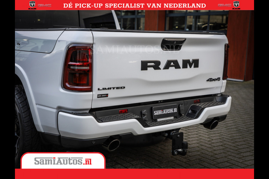 Dodge Ram 1500 Limited Night High Output 540HP 706Nm | Massage + Full Option | De Meest Luxe en Volle Pick-Up in zijn Klasse | Comfortabele Dubbele Cabine met Royale 5 Zitplaatsen | BPM vrij | Nu Leverbaar uit Voorraad | Voorraad Nr 2352 - 7649