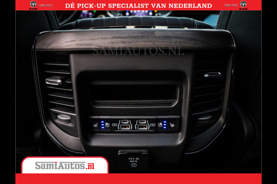 Dodge Ram 1500 Limited Night High Output 540HP 706Nm | Massage + Full Option | De Meest Luxe en Volle Pick-Up in zijn Klasse | Comfortabele Dubbele Cabine met Royale 5 Zitplaatsen | BPM vrij | Nu Leverbaar uit Voorraad | Voorraad Nr 2352 - 7649