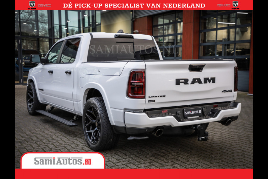 Dodge Ram 1500 Limited Night High Output 540HP 706Nm | Massage + Full Option | De Meest Luxe en Volle Pick-Up in zijn Klasse | Comfortabele Dubbele Cabine met Royale 5 Zitplaatsen | BPM vrij | Nu Leverbaar uit Voorraad | Voorraad Nr 2352 - 7649