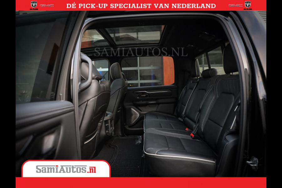 Dodge Ram 1500 Limited Night High Output 540HP 706Nm | Massage + Full Option | De Meest Luxe en Volle Pick-Up in zijn Klasse | Comfortabele Dubbele Cabine met Royale 5 Zitplaatsen | BPM vrij | Nu Leverbaar uit Voorraad | Voorraad Nr 2352 - 7649