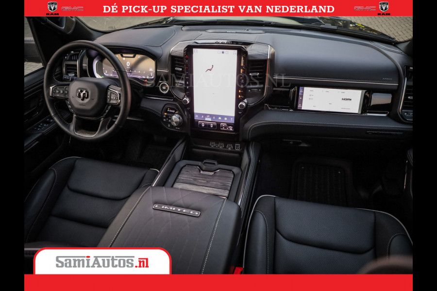 Dodge Ram 1500 Limited Night High Output 540HP 706Nm | Massage + Full Option | De Meest Luxe en Volle Pick-Up in zijn Klasse | Comfortabele Dubbele Cabine met Royale 5 Zitplaatsen | BPM vrij | Nu Leverbaar uit Voorraad | Voorraad Nr 2352 - 7649