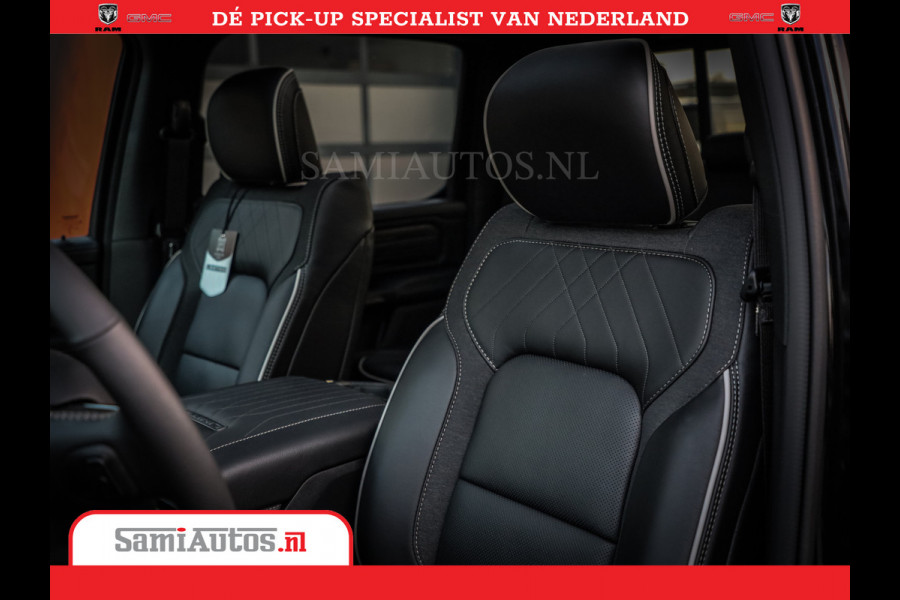 Dodge Ram 1500 Limited Night High Output 540HP 706Nm | Massage + Full Option | De Meest Luxe en Volle Pick-Up in zijn Klasse | Comfortabele Dubbele Cabine met Royale 5 Zitplaatsen | BPM vrij | Nu Leverbaar uit Voorraad | Voorraad Nr 2352 - 7649