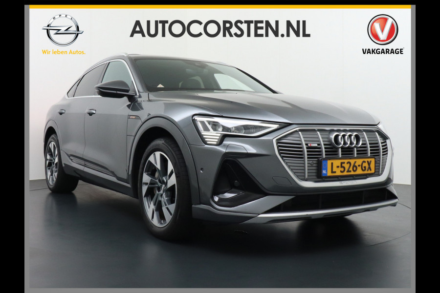 Audi e-tron Sportback 50 Quattro 71kWh S-Line Luchtvering Adaptive-Cruise Panorama-Dak Apple Carplay Android Trekhaak Elektr.Sport-Stoel+Leder/Alcanta Edition Phone-Box Zwarte-Hemel Nacht-Zicht-Assist 2x-Laadpunt Lane-Assist Audi-smartphone-interface