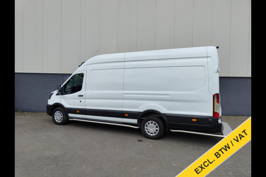 Ford Transit 350 D130pk L4H3 Navi Camera Pdc Apple Carplay Android WiFi-vb Airco Cruise Control Voorruit-Verwarmd 2.0TDCI Regensensor DAB Schuifdeur Betonplex Vloer Wandbetimmering Roll Stability Control Led Spoorwisselassist Euro 6 Zeer Compleet!