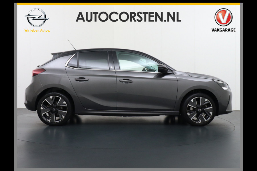 Opel CORSA-E Elegance 50kWh Autom. Two-Tone Apple Carplay Android Auto Navi Ecc Adap.Cruise Control 360° Camera Keyless DAB Led Lmv 17" Verkeersbord detectie Rijstrooksensor Winter-Pakket Parkeer-Pakket Premium-Pakket 1e Eigenaar Origineel Nederlandse Auto Nieuwprijs  €35.000,-