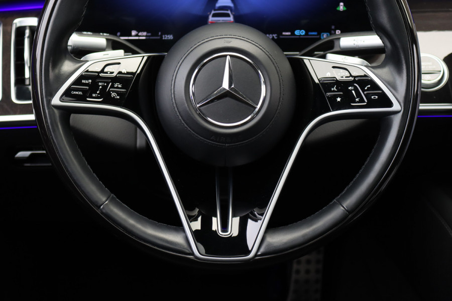 Mercedes-Benz S-Klasse 500 4MATIC Lang AMG Line Aut9 | Achterasbesturing | Luchtvering | Chauffeurspakket | Zonweringspakket | Distronic+ | Entertainment Achter | Massage | Stoelventilatie | Digital Light | HUD | Verwarmd Stuurwiel |