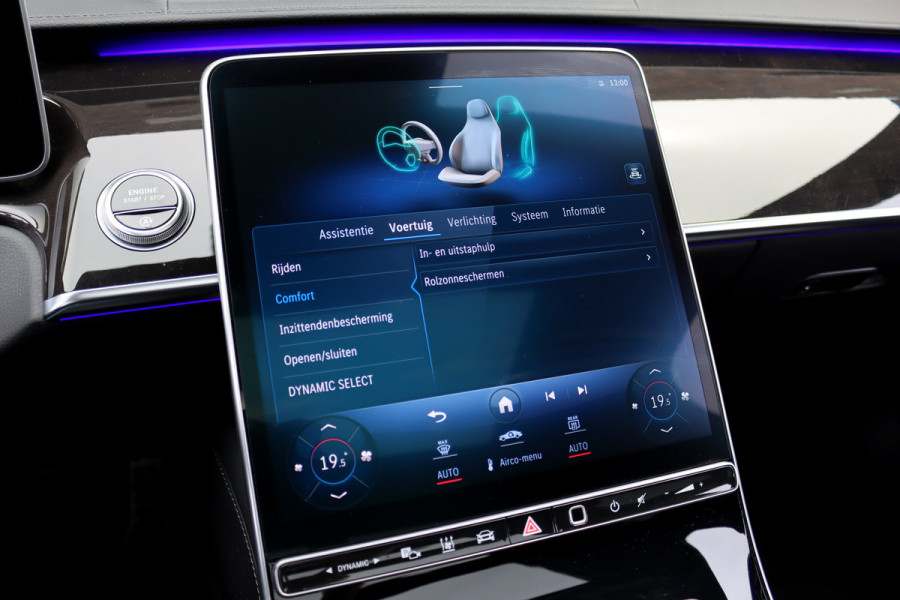 Mercedes-Benz S-Klasse 500 4MATIC Lang AMG Line Aut9 | Achterasbesturing | Luchtvering | Chauffeurspakket | Zonweringspakket | Distronic+ | Entertainment Achter | Massage | Stoelventilatie | Digital Light | HUD | Verwarmd Stuurwiel |