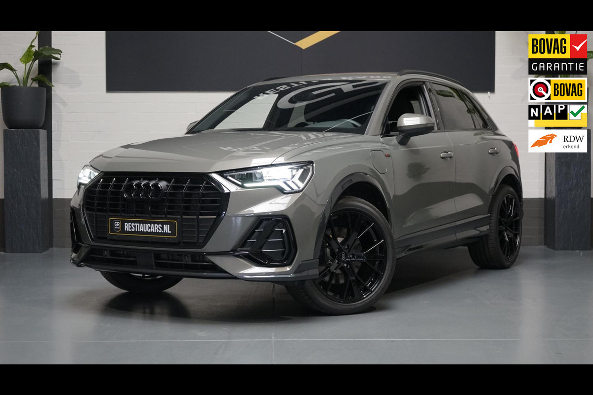 Audi Q3 45 TFSI e 3x S-Line BLACK OPTIK AUTOMAAT-AMBIANCE-CAMERA-DAB-DRIVE SELECT-KEYLESS-HALF LEDER-NIEUW 19"-MATRIX-WINTER Audi Q3 45 TFSI e 3x S-Line BLACK OPTIK AUTOMAAT-AMBIANCE-CAMERA-DAB-DRIVE SELECT-KEYLESS-HALF LEDER-NIEUW 19"-MATRIX-WINTER