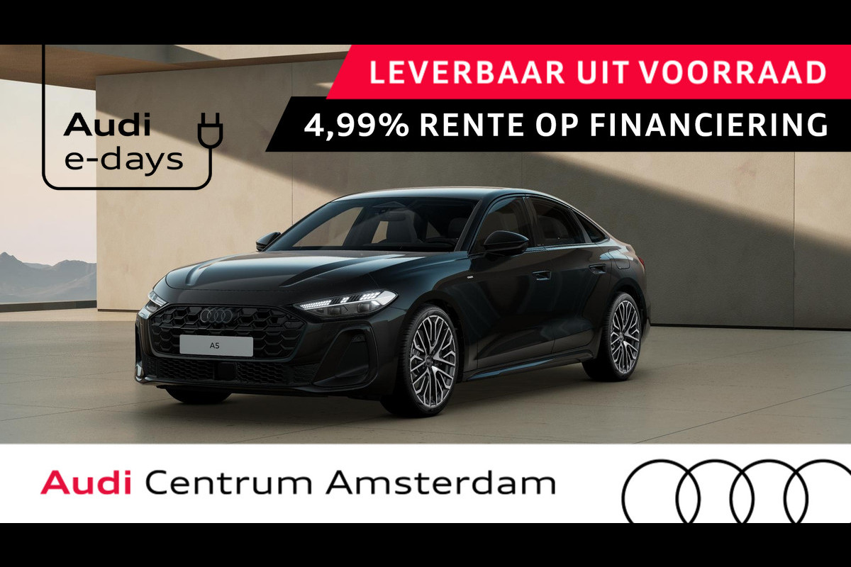 Audi A5 2.0 e-hybrid quattro S edition trekhaak, omgevingscamera's, adaptive cruise control, MMI bijrijdersscherm, comfortsleutel, optiek pakket zwart, LM velgen 20" Audi A5 2.0 e-hybrid quattro S edition trekhaak, omgevingscamera's, adaptive cruise control, MMI bijrijdersscherm, comfortsleutel, optiek pakket zwart, LM velgen 20"