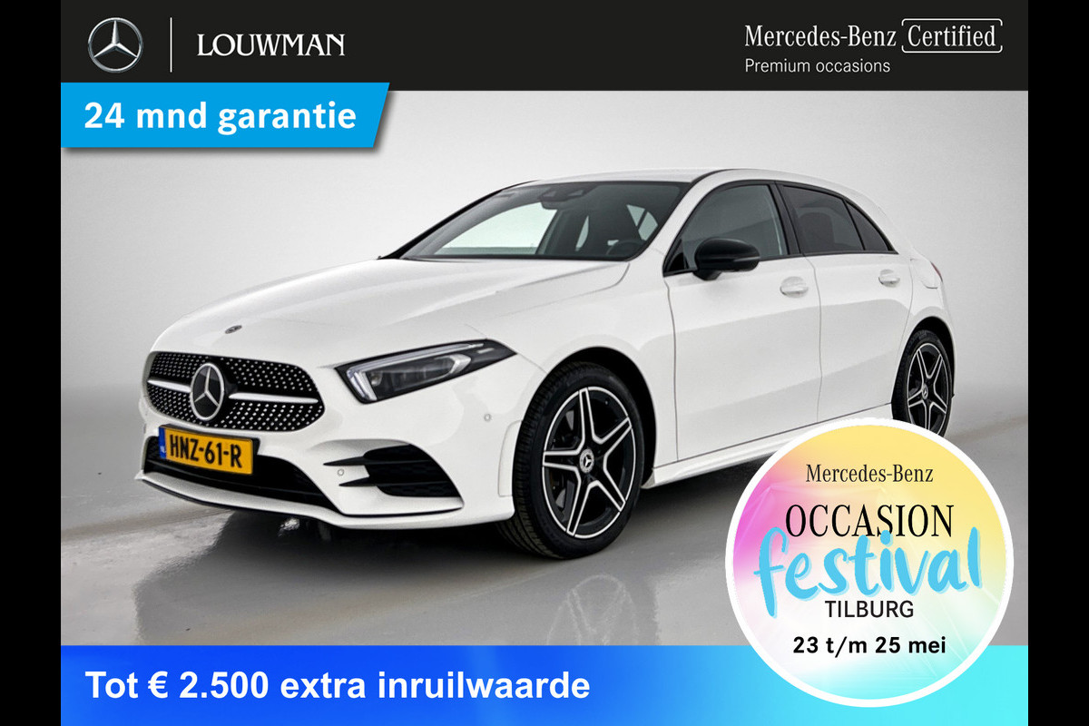 Mercedes-Benz A-Klasse 250 e AMG Plug-In Hybride Auto Show Tilburg | 5 spaaks lichtmetalen velgen | MBUX wide screen | Navigatie | Parking support met camera achter | Inclusief 24 maanden Mercedes-Benz Certified garantie voor Europa. Mercedes-Benz A-Klasse 250 e AMG Plug-In Hybride Auto Show Tilburg | 5 spaaks lichtmetalen velgen | MBUX wide screen | Navigatie | Parking support met camera achter | Inclusief 24 maanden Mercedes-Benz Certified garantie voor Europa.