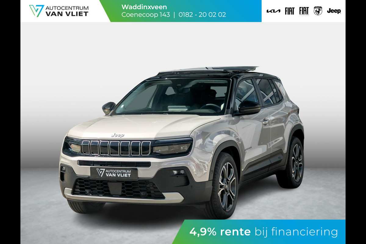Jeep Avenger Summit 54 kWh | Schuif/Kanteldak | Winter Pack | Warmtepomp | Info&Convenience Pack | Full Operational Lease € 599,- Jeep Avenger Summit 54 kWh | Schuif/Kanteldak | Winter Pack | Warmtepomp | Info&Convenience Pack | Full Operational Lease € 599,-