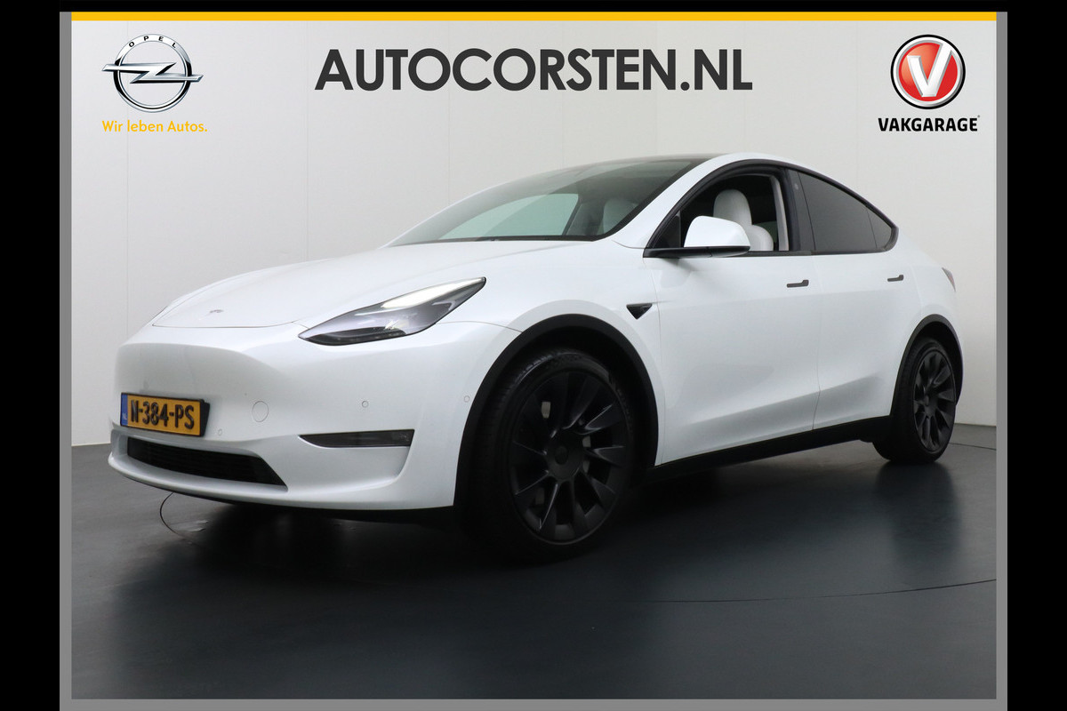 Tesla Model Y Long Range 514PK AWD 75kWh Ivoor-Interieur LMV 20" Warmtepomp Full-Self-Driving Computer 3 Leder Stoelverwarming-V+A+Stuur Adap. Keyless PDC-a+v Elek.Achterklep Lmv Led Standkachel 4WD LR 1e Eigenaar, origineel Nederlands Geleverd, Accu/Motor-Garantie 03-12-2029 of 192.000km Tesla Model Y Long Range 514PK AWD 75kWh Ivoor-Interieur LMV 20" Warmtepomp Full-Self-Driving Computer 3 Leder Stoelverwarming-V+A+Stuur Adap. Keyless PDC-a+v Elek.Achterklep Lmv Led Standkachel 4WD LR 1e Eigenaar, origineel Nederlands Geleverd, Accu/Motor-Garantie 03-12-2029 of 192.000km