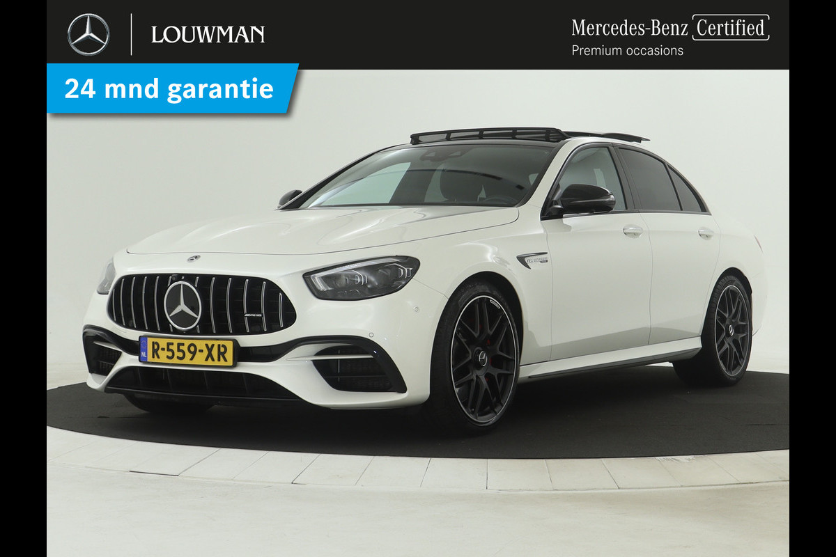 Mercedes-Benz E-Klasse 63S AMG 4-MATIC+ | 612 pk | V8 | AMG Driver Pack | Panoramadak | Rijassistentie Pack | Burmester Audio | Memory | Augmented Reality | Inclusief 24 maanden MB Certified garantie voor Europa. Mercedes-Benz E-Klasse 63S AMG 4-MATIC+ | 612 pk | V8 | AMG Driver Pack | Panoramadak | Rijassistentie Pack | Burmester Audio | Memory | Augmented Reality | Inclusief 24 maanden MB Certified garantie voor Europa.