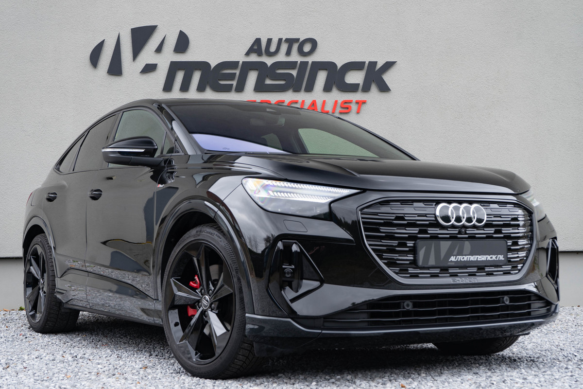Audi Q4 Sportback e-tron 40 / 2x S-line/ Sonos/ Head-Up/ Ruit-leder/ Adaptive Cruise Control/ Panoramadak/ 150kW (204PK) Audi Q4 Sportback e-tron 40 / 2x S-line/ Sonos/ Head-Up/ Ruit-leder/ Adaptive Cruise Control/ Panoramadak/ 150kW (204PK)