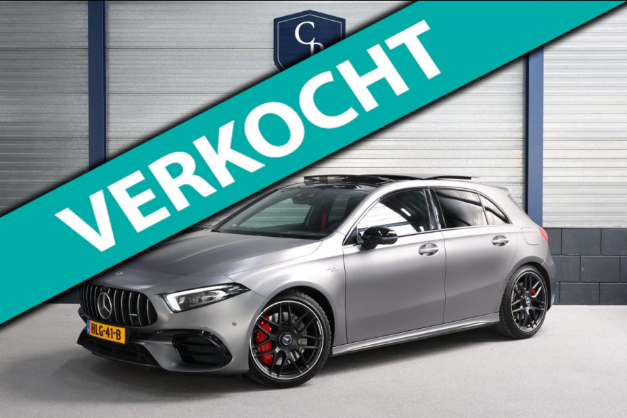 Mercedes-Benz A-Klasse AMG 45 S 4MATIC+ BTW/MATT/MULTIBEAM/VIRTUAL/SFEER/KUIP+LEER+S.VERWARMING+MEMORY/19"/ACC/ECC/12 MND GARANTIE