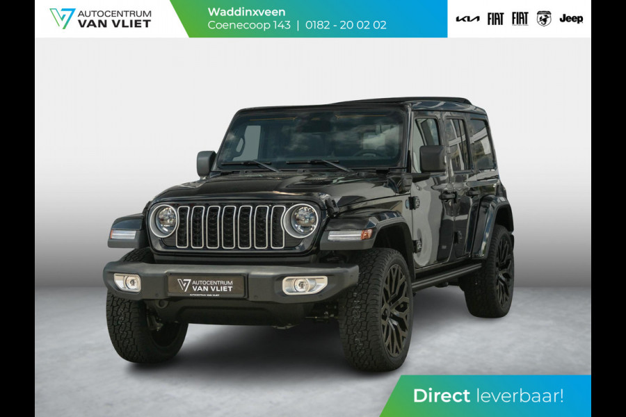 Jeep Wrangler Unlimited 4xe 380 Sahara | Uit voorraad leverbaar | MY25 | Sky One-Touch Power Soft Top | 22" Brute velgen | Geel kenteken !