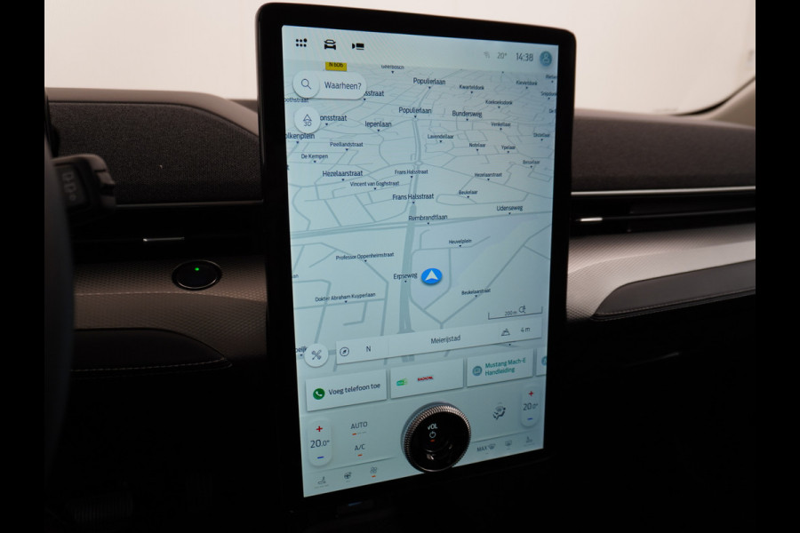 Ford Mustang Mach-E Extended RWD 98 kWh Leer Pano-Dak Auto-Pilot-Adaptive Cruise+Lane Centring Assist en Stop&Go Apple-Android Carplay 360-gr Elektr.verst.Stoelen+geheugen+Verwarmd Bang & OlufsenDual-ECC Fully Active Park Assist Elektr.Achterklep BLISS Driver Alert One-pedal-drive Lane Change Warning en Lane Centering Assist FordKeyless Entry Grootste-Accu+Bereik  59.000 nieuw