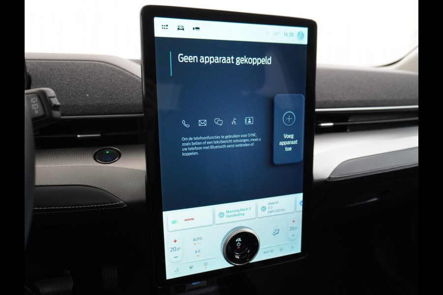 Ford Mustang Mach-E Extended RWD 98 kWh Leer Pano-Dak Auto-Pilot-Adaptive Cruise+Lane Centring Assist en Stop&Go Apple-Android Carplay 360-gr Elektr.verst.Stoelen+geheugen+Verwarmd Bang & OlufsenDual-ECC Fully Active Park Assist Elektr.Achterklep BLISS Driver Alert One-pedal-drive Lane Change Warning en Lane Centering Assist FordKeyless Entry Grootste-Accu+Bereik  59.000 nieuw