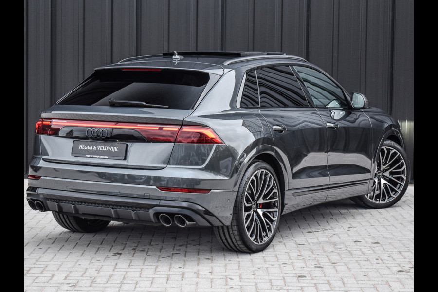 Audi Q8 55TFSI e QUATTRO PRO LINE S COMPETITION | S-SEATS | PANORAMADAK | 4 WIEL BESTURING | B&O SOUND | HEAD-UP | LUCHTVERING | DAB+ |