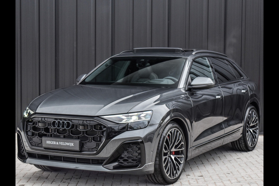 Audi Q8 55TFSI e QUATTRO PRO LINE S COMPETITION | S-SEATS | PANORAMADAK | 4 WIEL BESTURING | B&O SOUND | HEAD-UP | LUCHTVERING | DAB+ |