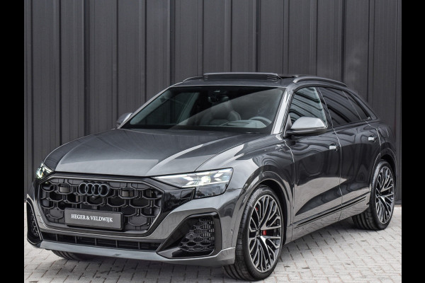 Audi Q8 55TFSI e QUATTRO PRO LINE S COMPETITION | S-SEATS | PANORAMADAK | 4 WIEL BESTURING | B&O SOUND | HEAD-UP | LUCHTVERING | DAB+ |