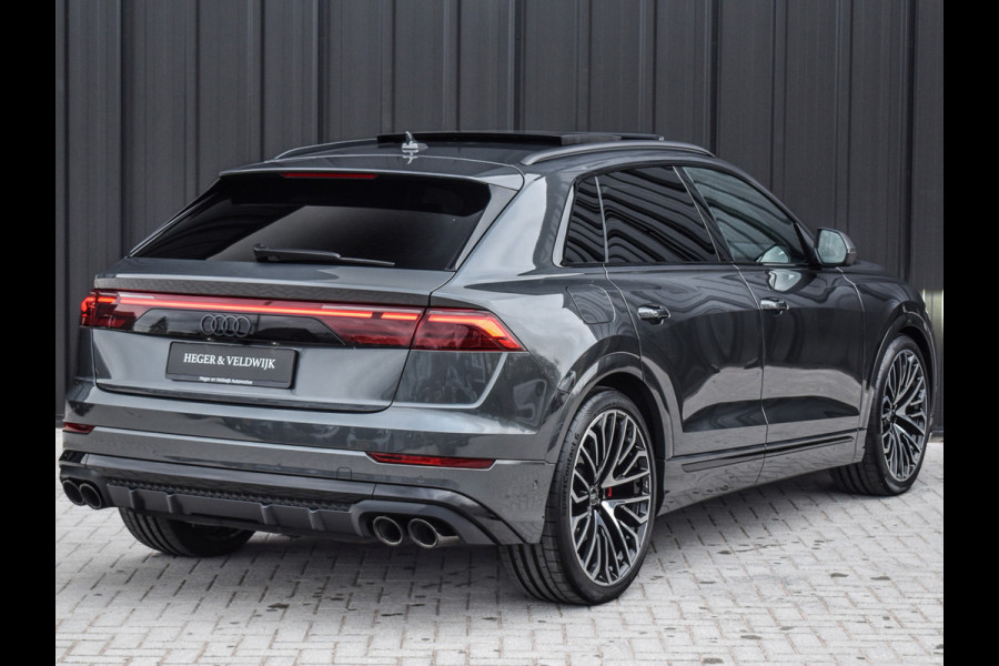 Audi Q8 55TFSI e QUATTRO PRO LINE S COMPETITION | S-SEATS | PANORAMADAK | 4 WIEL BESTURING | B&O SOUND | HEAD-UP | LUCHTVERING | DAB+ |