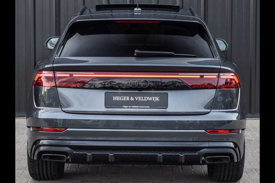 Audi Q8 55TFSI e QUATTRO PRO LINE S COMPETITION | S-SEATS | PANORAMADAK | 4 WIEL BESTURING | B&O SOUND | HEAD-UP | LUCHTVERING | DAB+ |