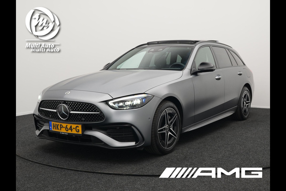 Mercedes-Benz C-Klasse Estate 300 e AMG Line Plug in Hybrid Selenite Magno Night PHEV | Panodak | Trekhaak af Fabriek | Adaptive Cruise | Elektrische Stoelen met Memory | Carplay | Sfeerverlichting | MBUX | Navigatie | 360 Camera | DAB | Virtual | Mercedes-Benz C-Klasse Estate 300 e AMG Line Plug in Hybrid Selenite Magno Night PHEV | Panodak | Trekhaak af Fabriek | Adaptive Cruise | Elektrische Stoelen met Memory | Carplay | Sfeerverlichting | MBUX | Navigatie | 360 Camera | DAB | Virtual |