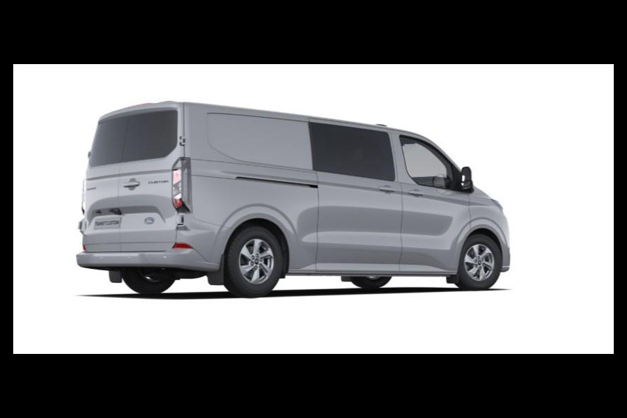 Ford Transit Custom 320 2.5 PHEV L2H1 Limited DC 233pk | Dubbele Cabine | Dubbele zijschuifdeur | 12-weg verstel- en verwarmbare AGR Stoelen | Inklapbare trekhaak | 17 inch lichtmetalen velgen | Driver Assistance Pack Premium  | Verwarmbaar stuurwiel | Bekleding zijwand en achterdeuren (volledig),