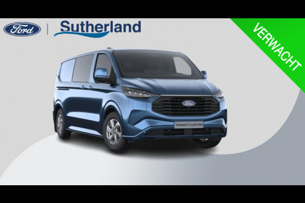 Ford Transit Custom 320 2.5 PHEV L2H1 Limited DC 233pk | Dubbele zijschuifdeur | 12-weg verstel- en verwarmbare AGR Stoelen | Inklapbare trekhaak | 17 inch lichtmetalen velgen | Driver Assistance Pack Premium  | Verwarmbaar stuurwiel | Bekleding zijwand en achterdeuren (volledig),
