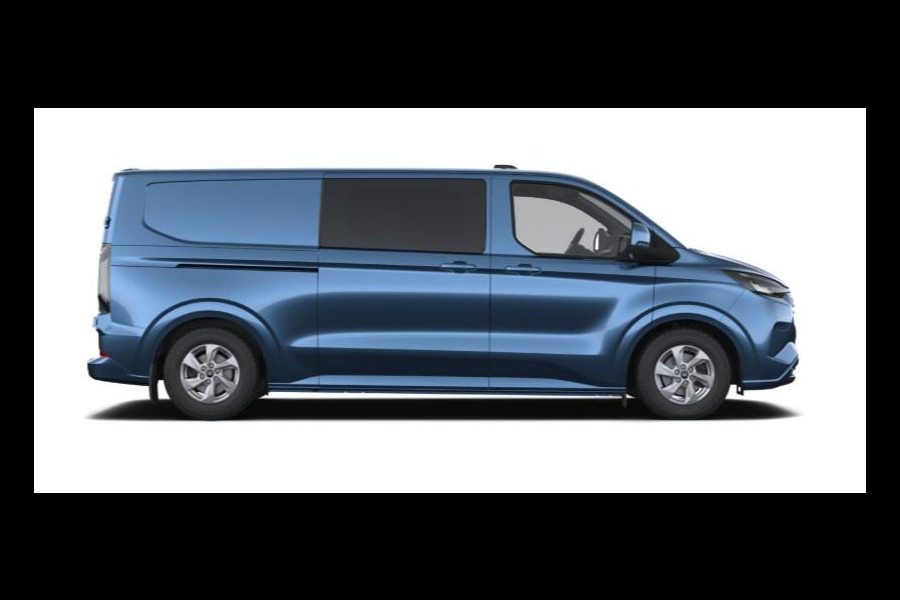 Ford Transit Custom 320 2.5 PHEV L2H1 Limited DC 233pk | Dubbele zijschuifdeur | 12-weg verstel- en verwarmbare AGR Stoelen | Inklapbare trekhaak | 17 inch lichtmetalen velgen | Driver Assistance Pack Premium  | Verwarmbaar stuurwiel | Bekleding zijwand en achterdeuren (volledig),