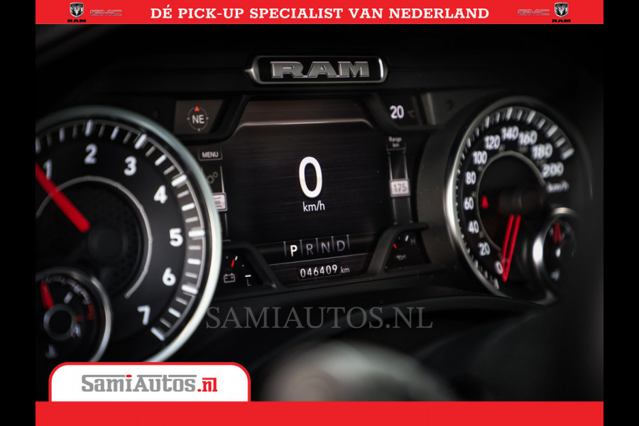 Dodge Ram 1500 Laramie Night Edition | 5.7V8 4X4 | Sport Line met Panorama dak en Camera en veel meer | Luxe Leder | Comfortabele Dubbele Cabine met Royale 5 Zitplaatsen |