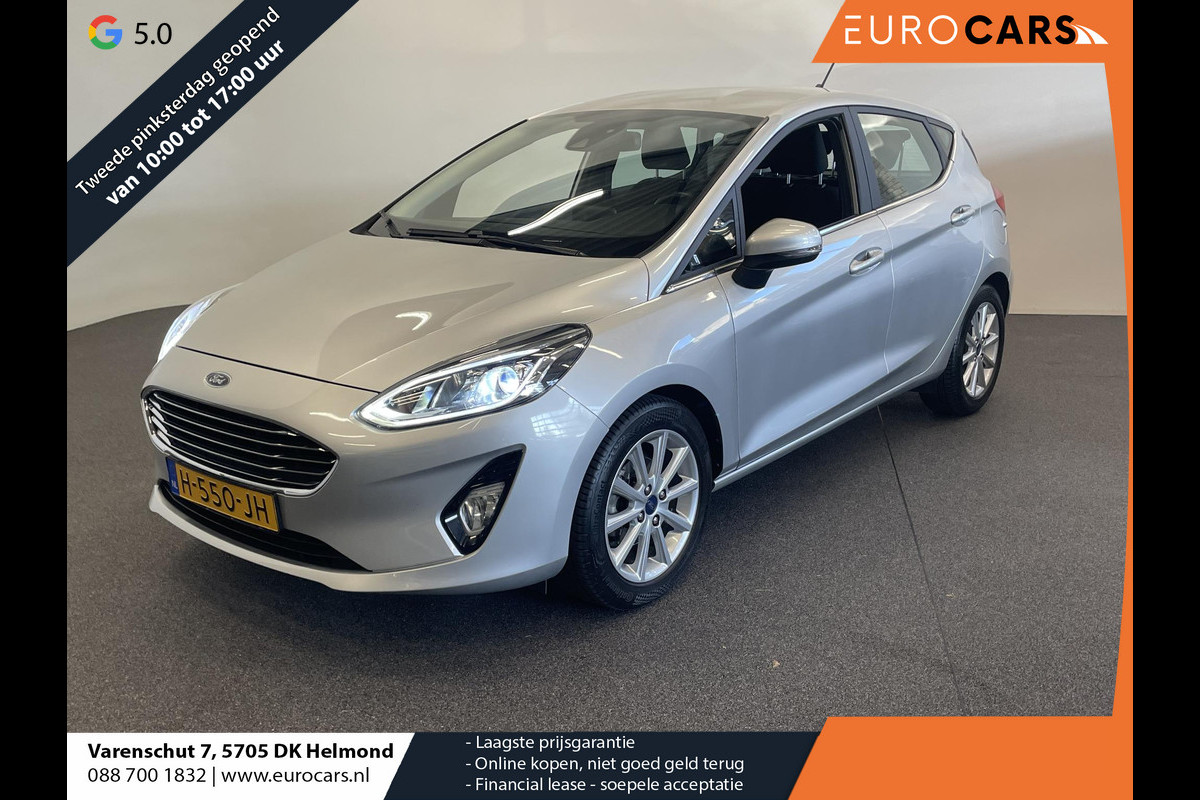 Ford Fiesta 1.0 EcoBoost Titanium Navigatie Apple Carplay/Android Auto Parkeersensoren achter Cruise Control Lichtmetalen velgen Climate Control Ford Fiesta 1.0 EcoBoost Titanium Navigatie Apple Carplay/Android Auto Parkeersensoren achter Cruise Control Lichtmetalen velgen Climate Control